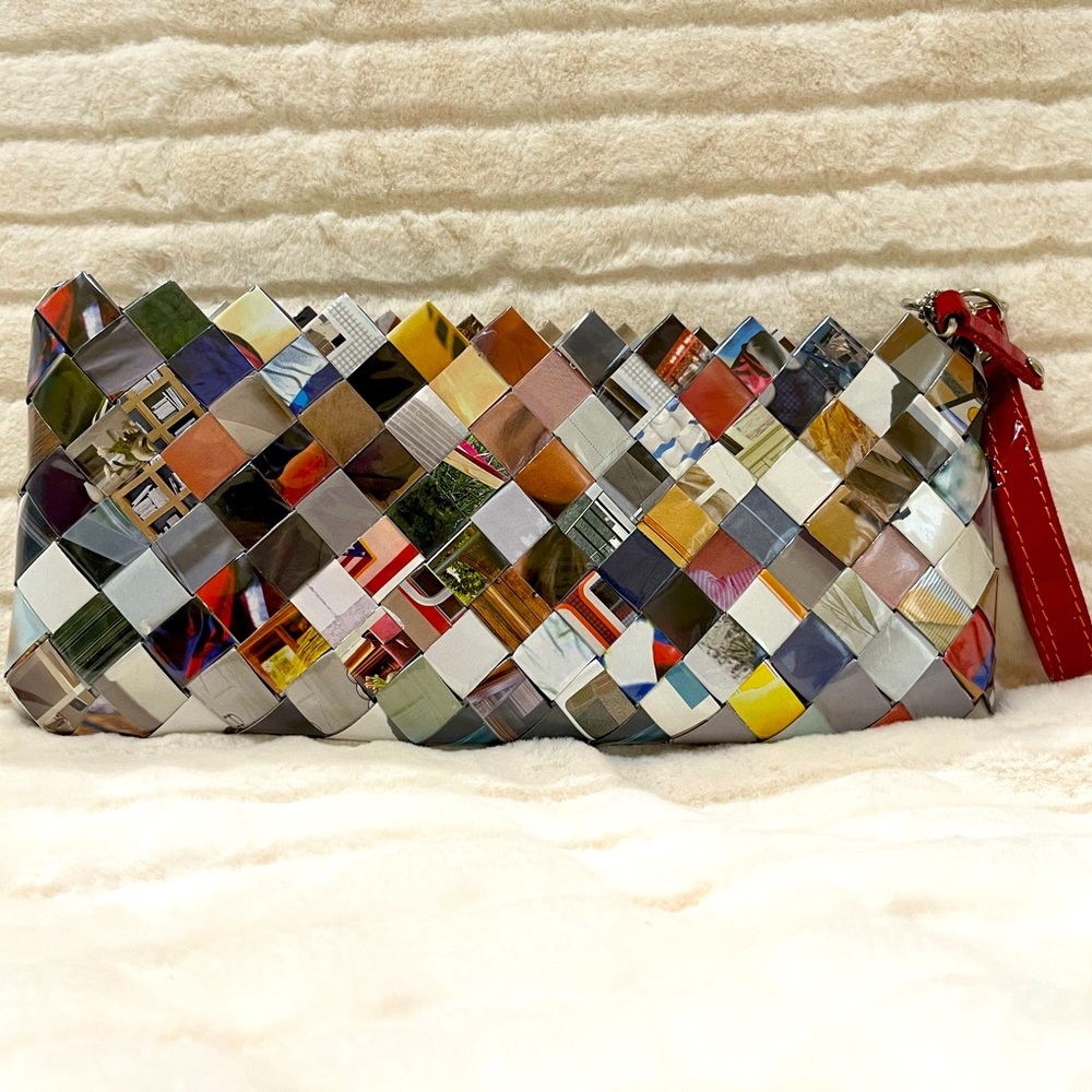 Nahui Ollin multicolored clutch